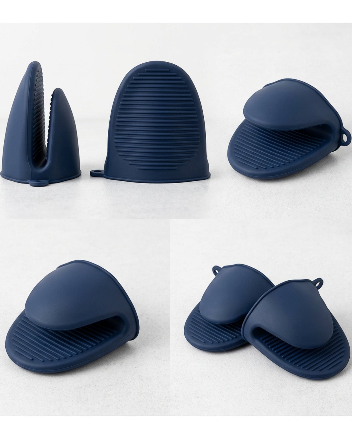 Clov Mini Silicone Oven Mitts Navy 2 Pack
