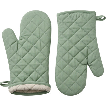 Clov Quilted Cotton Oven Mitt Sage 13 in Pair