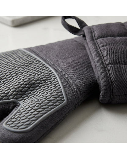 Clov Silicone Grip Oven Mitt Charcoal 14 in Pair