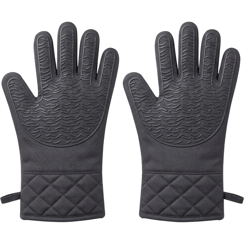 Clov Silicone Grip Oven Mitt Charcoal 14 in Pair
