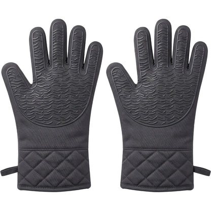 Clov Silicone Grip Oven Mitt Charcoal 14 in Pair